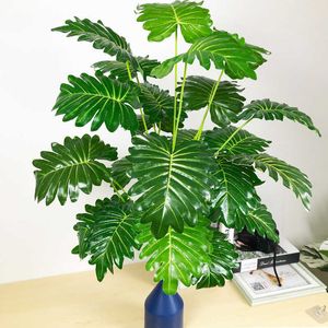 75 cm 24 heads grote kunstmatige boom tropcial monstera planten tak plastic palm verlaat nep schildpad bladeren voor thuis kamer decor 210624