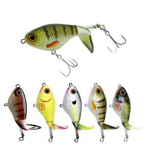 75 mm 17g Topwater Spinner Fishing Lures Basse Whopper Plopper Trolling Pesca Rotation Tail Fishing Tackle Fishing Baits
