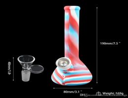 75quot hauteur silicone bong silicium coloré le narguilé à eau shisha pipe narguilé portable vendant 20201590310
