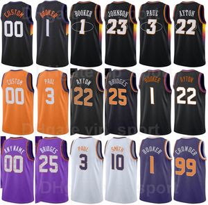 75e verjaardag Basketbal Print Javale McGee Jersey 00 Devin Booker 1 Deandre Ayton 22 Mikal Bridges 25 Chris Paul 3 Jae Crowder 99 Frank Kaminsky 8 Man Vrouw Jongeren