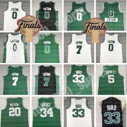 75e aangepaste basketbalshirts Boston''Celtics''MEN dames jeugd Jayson Tatum Larry Bird Jaylen Brown 12 Williams Marcus Smart