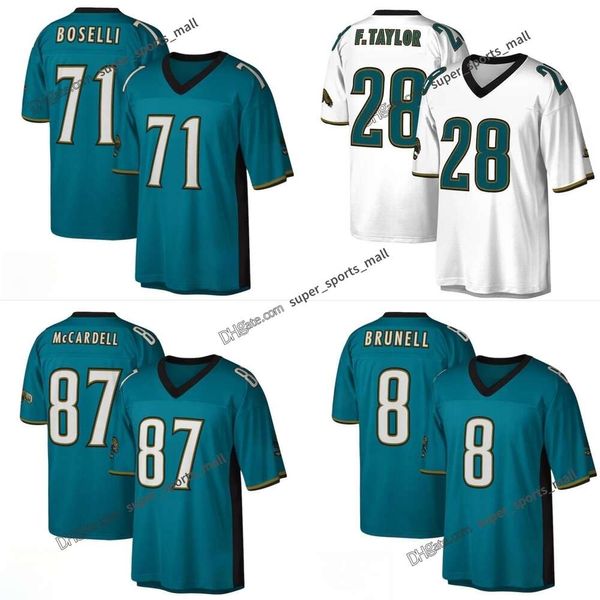 75th Throwback 28 Fred Taylor Football Jerseys 71 Tony Boselli 1997 87 Keenan McCardell 32 Maurice Jones-Drew 8 Mark Brunell Jersey Jersey Green White Mens S-xxxl