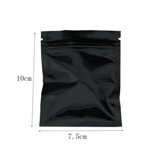 75x10cm Black Seal Seal Sacs en aluminium Bags de papier d'aluminium Snack Bouk Food Packaging Sac Mylar Paquet d'odeur Sac à fermeture éclair 100pcslot8196827