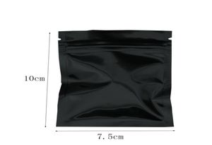 75x10cm Black Seal Seal Sacs en aluminium Bags de papier d'aluminium Snack Bouk Food Packaging Sac Mylar Paquet d'odeur Sac à fermeture éclair 100pcslot3669545
