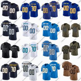 76 Joe Alt Football Jersey Justin Herbert Khalil Mack Keenan Allen Austin Ekeler Derwin James Jr Joey Bosa Ladd McConkey Ladainian Tomlinson