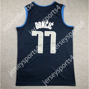 77 Doncic College hommes maillots de basket 75e anniversaire Porzingis Dirk Nowitzki Stephen Curry 2024 maillot extérieur haut Ed