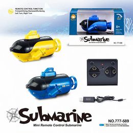 777-589 4CH Radio Remote Control Sport Boats Submarine Wireless Power RC Boats Toypresents Le FSWB préféré 240517 préféré