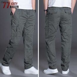 77City Killer Pantalon Décontracté Hommes Plus La Taille 5XL 6XL Coton Respirant Joggers Hommes Militaire Droite Multi-poches Pantalon De Travail Homme L230520