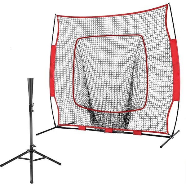 Filet d'entraînement de Baseball et Softball de 77 pieds, avec Kit en t, barrière d'entraînement de rebond Durable pour frapper et lancer, Portable, 231225