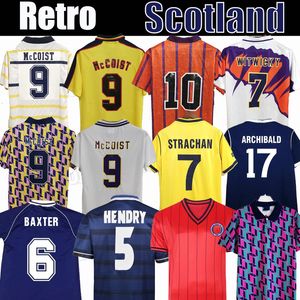 78 82 86 94 98 00 Finale de la Coupe du monde Ecosse Retro Soccer Jersey McNamara Hendry Brown Dalglish McCoist Gallacher Lambert Classic Vintage Leisure Football Shirt