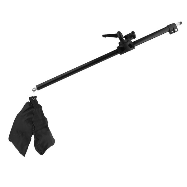 Livraison gratuite 78cm-141cm Caméra Cross Arm Bracket Télescopique Boom Arm Stand Top Caméra Dôme Lampe Lumière Support Photo Studio Accessoires