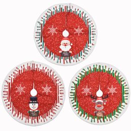 78 cm rond kerstboomrokken flanellen mat tapijt Decoratief pad voor festival Xmas Decoration RRB16585