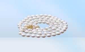 Collier de perles blanches cultivées Akoya naturelles de 78mm, bijoux 32 quot5088618