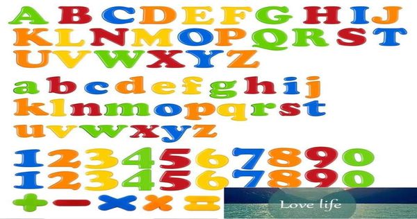 78 pièces lettres magnétiques chiffres Alphabet aimants pour réfrigérateur ensemble de jouets éducatifs en plastique coloré apprentissage préscolaire orthographe comptage L5255565