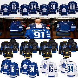 #34 Auston Matthews Reverse Retro hockeyshirt Maple Leafs #16 Mitchell Marner William Nylander Morgan Rielly Wendel Clark John Tavares Doug Gilmour truien