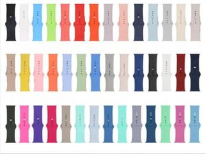 Bracelet en Silicone 79 couleurs pour Apple Watch série 7 45mm 6 5 4 3 2 1 bracelet de remplacement souple pour Iwatch 41MM 4MM 38MM 42MM 49945863