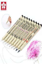 7911 PCSSET SAKURA PICMA MICRON PEN POURLE DESSION LOT LOT 005 01 02 03 04 05 08 Brush Pen Markers Art 2011264335603