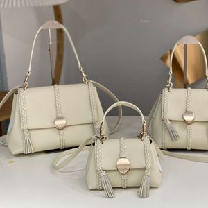 7a 1: 1 bolso bandolera bolso diseñador bolso para mujer piel de becerro bolsos de hombro cuero de vaca moda bolso de mano borla cuero genuino bolso con asa superior bolso de mujer trenzado de calidad superior