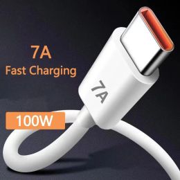 Câble USB type-c 7A 100W, câble de Charge Super rapide pour Huawei Mate 40 30 Xiaomi Samsung, câbles de Charge rapide, cordon de données