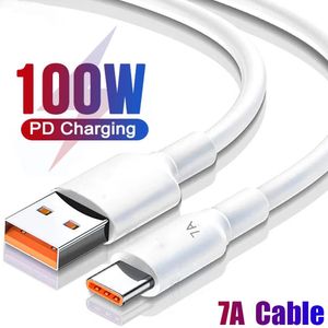 Cable USB tipo C 7A 100W, Cable de carga súper rápida para Huawei Mate 40 30 Xiaomi Samsung, Cables de carga rápida, Cable de datos