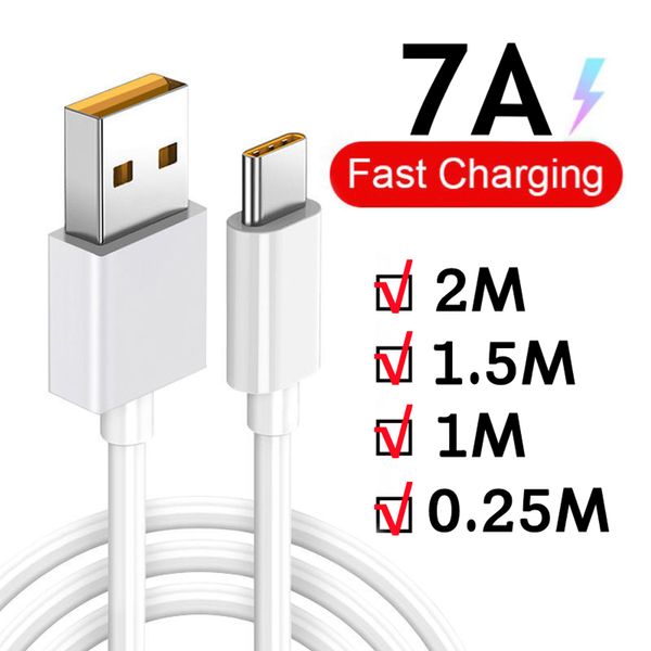 Câble USB type-c 7A 100W pour Charge ultra rapide, compatible avec Samsung Huawei Xiaomi Mi 13 12 Pro Oneplus Realme POCO