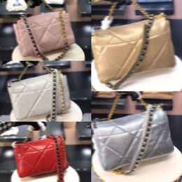 7A Bolso de hombro de diseño clásico de lujo con cadena de dos colores para mujer, bolso de compras para fiesta, bolsos de cuero, bolso de hombro de alta calidad