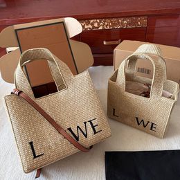 7A Designer Anagram Basket Bag geweven schoudertas vrouwen rattan tas mode dames strozakken gewikkeld strand handtassen bakken groot formaat