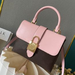 7A Designer Tas 21 cm Flip-handtassen met één handvat Klassiek slot Decoratie Echt leer Damesbakken