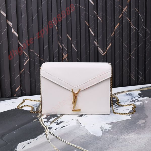 7A Bolso de diseñador Bolso de cadena para mujer Bolso de hombro Bolso de cuero genuino de alta calidad bolso cruzado Bolso de hombro con patrón de letra de metal con palabra elegante - YS -886L Envío gratis