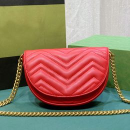 7A Designer Bag Women Real Leather Half Moon Handtassen 20 cm High Imitation Chain Cro 89