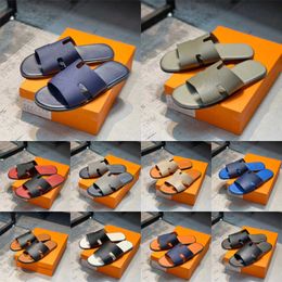 7A Excellentes Pantoufles Designer Sandales En Cuir Hommes Sandales En Cuir De Veau Été Paresseux Grande Plage Casual Diapositives