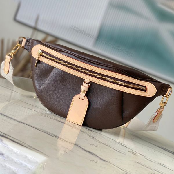 7A Mode Ceinture Sacs Bumbag Hommes High Riser Avec Tag Bandoulière Sac À Main Classique Toile Poitrine Sac Double Fermeture Éclair Large Bandoulière Brodée Sports 46784 38cm L365