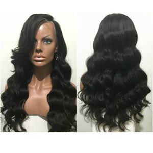 Body Wave 13 x 4 Lace Front perruques de cheveux humains préplumées avec des cheveux de bébé Remy