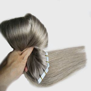 7a extensions de cheveux de bande grise Peau Trame Cheveux 200g 80pcs / Set bande dans les extensions de cheveux humains