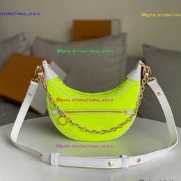 7a Half Moon Bags Loop Crescent okt -okselzakken ketting schoudertas handtas tennis klassiek tonetje jacquard weven flanelet portemonnee gaas goud