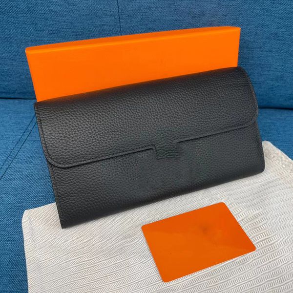 7A Luxus Designer Geldbörse Brieftaschen Mode Clutch Taschen Echtes Leder Dame Brieftasche Einfache Student Große Lange Hochwertige Kartentasche Mehrfarbige Reißverschlusstasche Geldbörsen