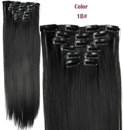 7A Clip Naturel Remy Dans Les Extensions De Cheveux Humains100g 140g 160g 180g 7810pcs Clip Droit Brésilien Vierge Dans Les Extensions De Cheveux dhl 9695057