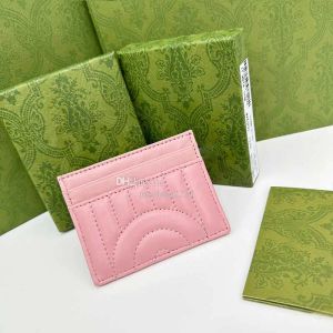 7a nieuwe designer houder s creditcard hoogwaardige thread lederen single wallet heren vrouwen mini portemonnee sleutel pocket portemonnee groothandel