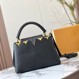 7a nieuwe designer luxe dames tas capucines echte lederen schouderhandtassen klassieke mode woon -werkverkeer bakken