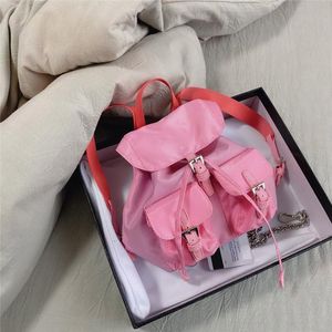 7A Nylon Designer Mini sac à dos unisexe couleur unie Multi poche messager sacs à dos cordon cartable