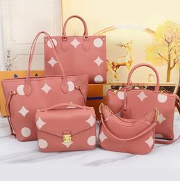 7A Rose Boutique Sac Designer Sacs Fourre-Tout Femmes Rabat Sacs À Main Croissant Sac Fermeture Éclair Portefeuille Mini Bourse Porte-clés Peau De Vache Réel En Cuir Véritable