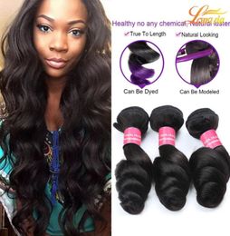 7A Qualité Brésilienne Vierge Cheveux Lâche Armure Pas Cher Péruvienne Malaisienne Vierge Remy Cheveux Humains 3 4Bundles Lot Double Trame Cheveux9524422