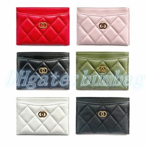 7A porte-cartes de qualité porte-monnaie Designers Womens Mens sacs à main portefeuilles Original avec boîte d'origine porte-cartes en cuir d'agneau portefeuille femme de luxe matelassé en cuir pochette à clés