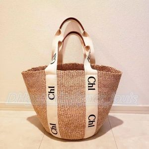 7A qualité Designer de luxe woody le sac fourre-tout en paille Voyage d'été Voyage d'été pour femme Portefeuille pour homme Sacs à provisions embrayage bandoulière mode Plage Sac à bandoulière sac à main