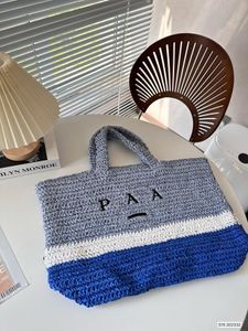 7A Fashion Totes sac Sac de plage sac à provisions en lin créateur de créateurs de paille en tricot de paille sacs d'été pour dames d'été