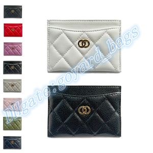 7A Calidad para mujer Diseñador Monederos Titular de la tarjeta Carteras para hombre con caja Titular de la tarjeta Vacaciones Original Caviar Piel de cordero Cuero genuino Monedero de lujo Monedero para mujer