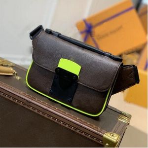 Sac de bloc de verrouillage 7a Sac de créateur de créateurs hommes hommes en cuir authentique Fanny Pack Sacs de taille noire Sac crossbody Purse portefeuille sac à main sac à main sac à main