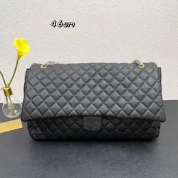 7A super Originele kwaliteit vrouwen keten schoudertassen kaviaar Lamsleer Luxe designer 46 cm grote tas mode crossbody Klassieke Flap handtas dame gratis verzending