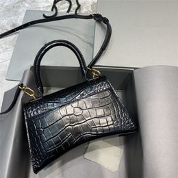 7A Top Designer sacs Sac à main Une épaule Messenger bag Classic Fashion Crocodile pattern Hourglass bag Women's Genuine Leather bag Luxury Custom Made Brand bags