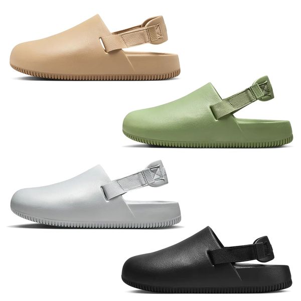 7a Sandalias de primera calidad Boston Clog Mule Half Slippers Mujeres y hombres Verano al aire libre Sandalia Sliders NK Calm Zapato casual Negro Blanco Slide Beach Hotel Interior